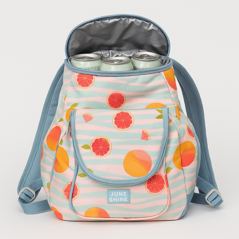JuneShine Insulated Cooler Backpack Citrus Fruit Print 🍊🍉